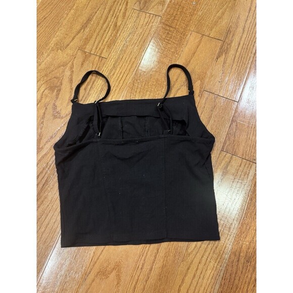 Free People Back On Track Top Cami Black Medium Closet Staple Basic Minimalist - Picture 6 of 6